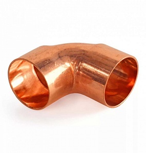 Отвод медный 76 мм 90 градусов однораструбный